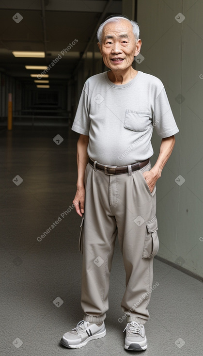 Taiwanese elderly male with  gray hair