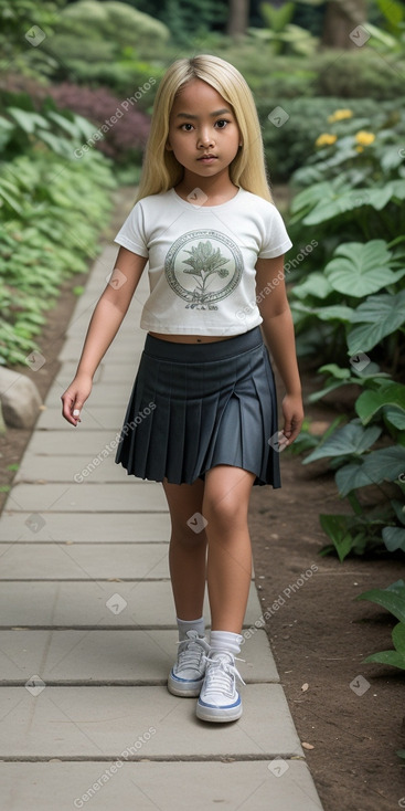 Nepalese child girl with  blonde hair