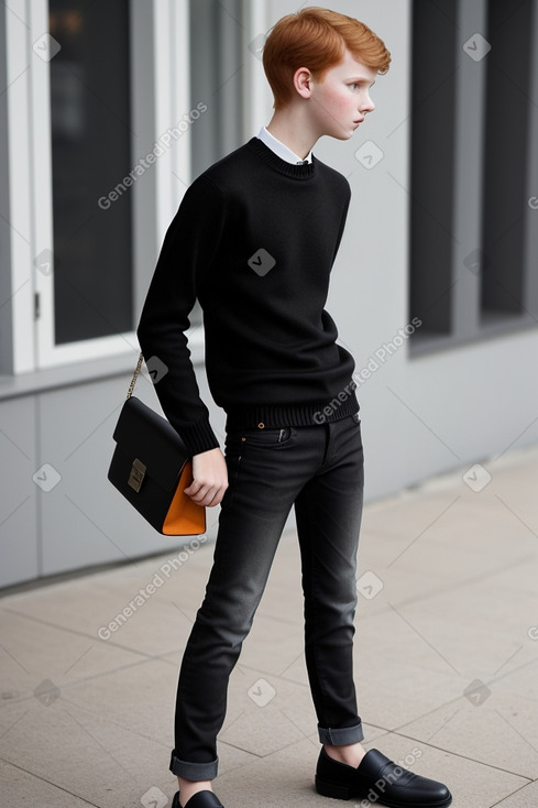 Teenager boy with  ginger hair