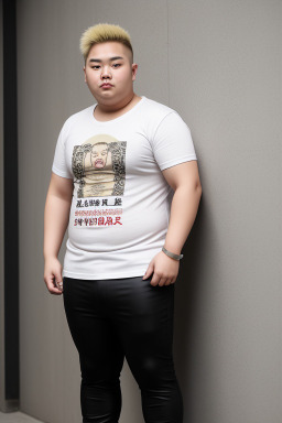 Taiwanese young adult male with  blonde hair