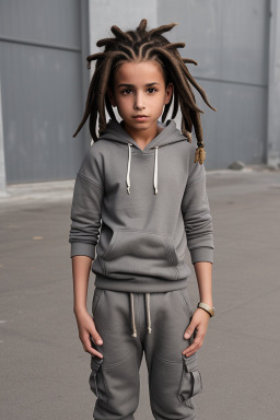 Tunisian child boy with  gray hair