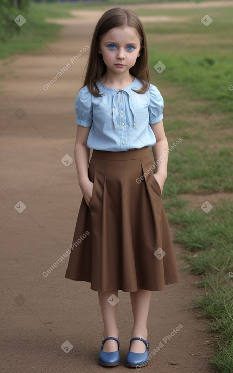 Ukrainian child female with  brown hair