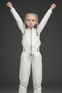 Caucasian child female with  white hair