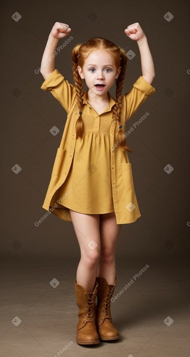 Costa rican infant girl with  ginger hair