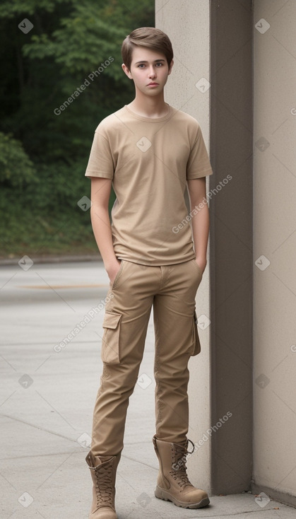 Young adult male with  brown hair