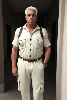 Cuban middle-aged male with  white hair