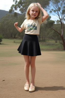 Australian child girl with  blonde hair