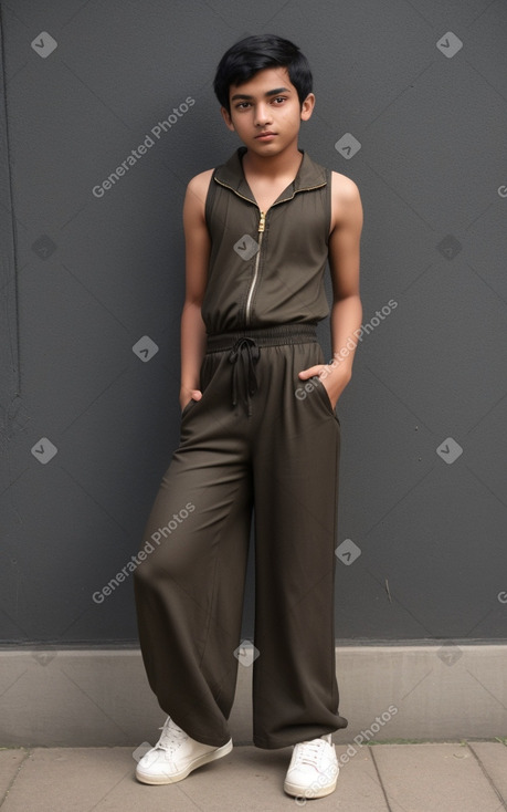 Nepalese teenager boy with  black hair