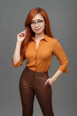 Filipino adult female with  ginger hair