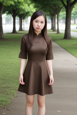 Vietnamese young adult female with  brown hair