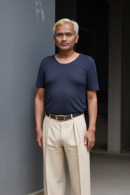 Nepalese 45 years male with  blonde hair