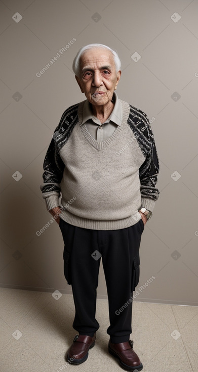 Arab elderly non-binary with  black hair