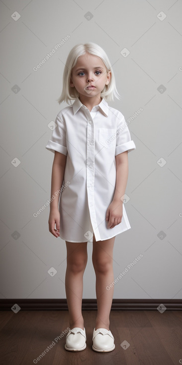 Romanian child female with  white hair