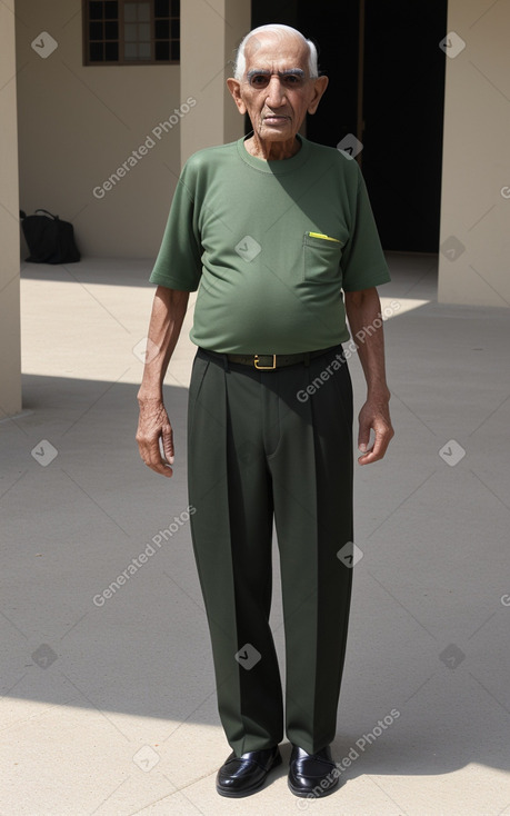 Emirati elderly male with  black hair