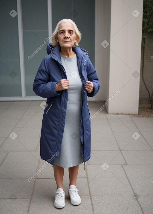 Greek elderly female with  blonde hair