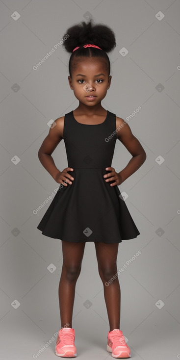 African child girl with  black hair