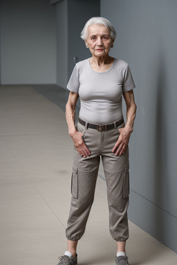 Ukrainian elderly female with  gray hair