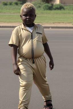 Sudanese child boy with  blonde hair