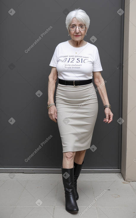 Georgian elderly female with  white hair