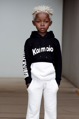 Zambian child boy with  white hair