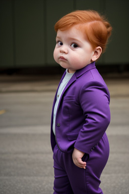 Hispanic infant girl with  ginger hair