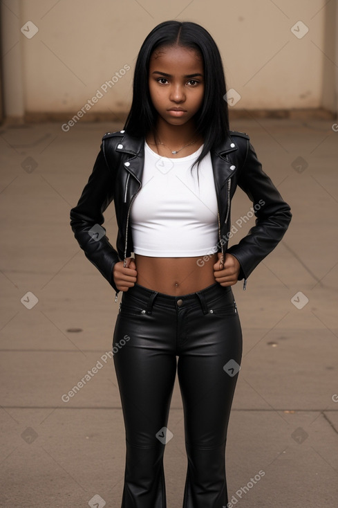 Malian teenager girl with  black hair