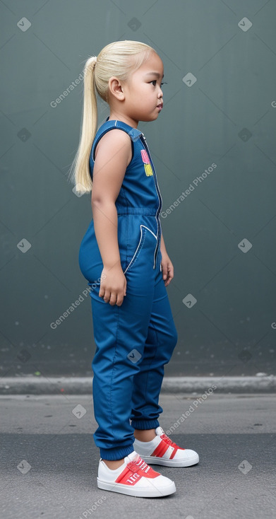 Filipino child girl with  blonde hair