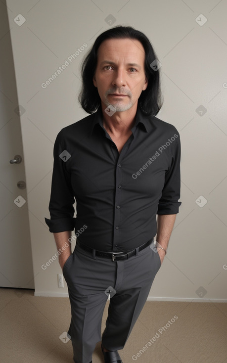 German 45 years male with  black hair