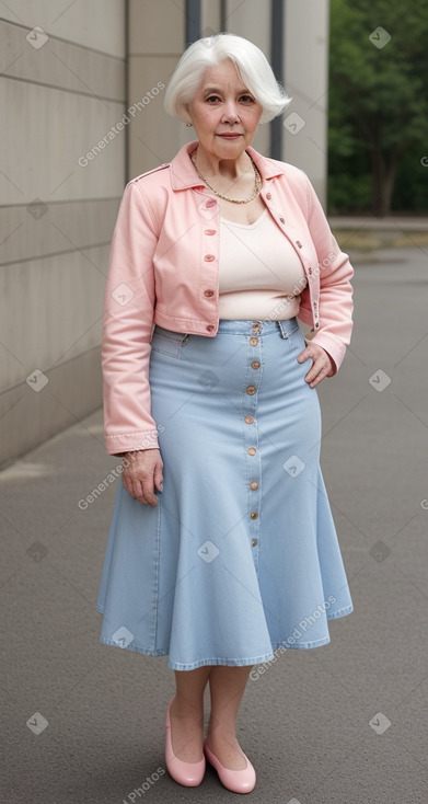 Elderly female with  white hair