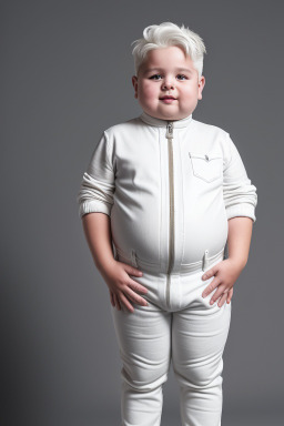 Italian child boy with  white hair