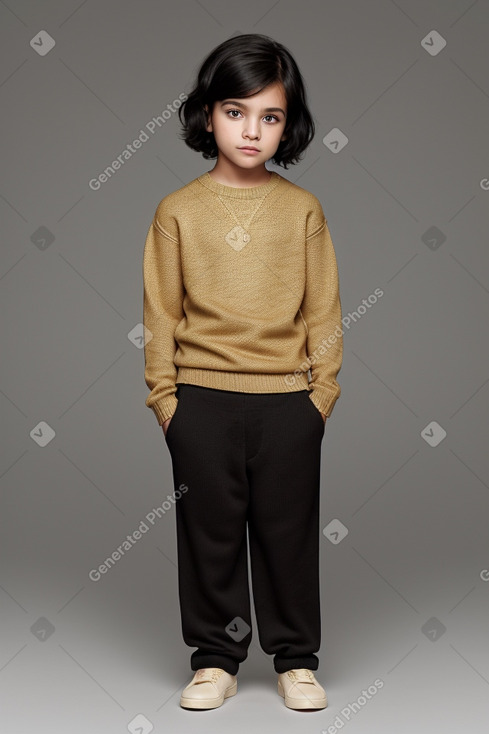 Child male with  black hair