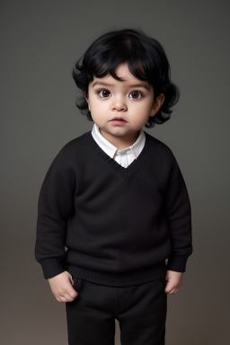 Infant boy with  black hair