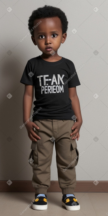 Somali infant boy with  black hair