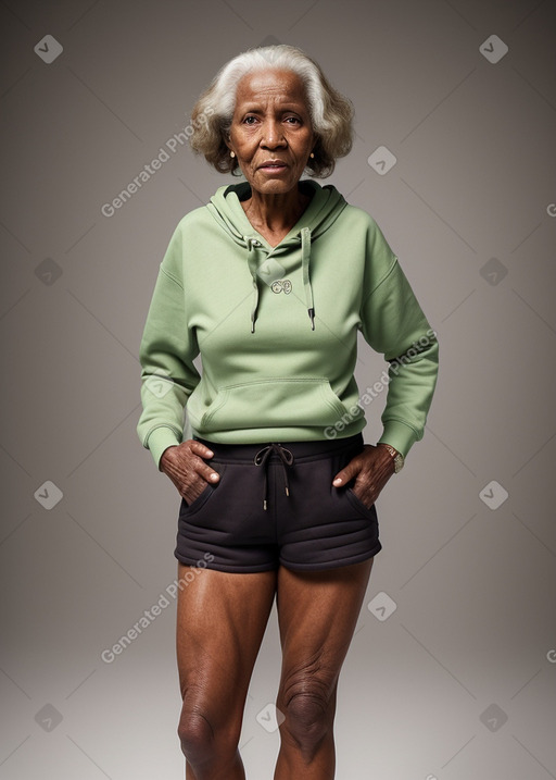 Senegalese elderly female with  brown hair