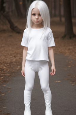 Polish child female with  white hair