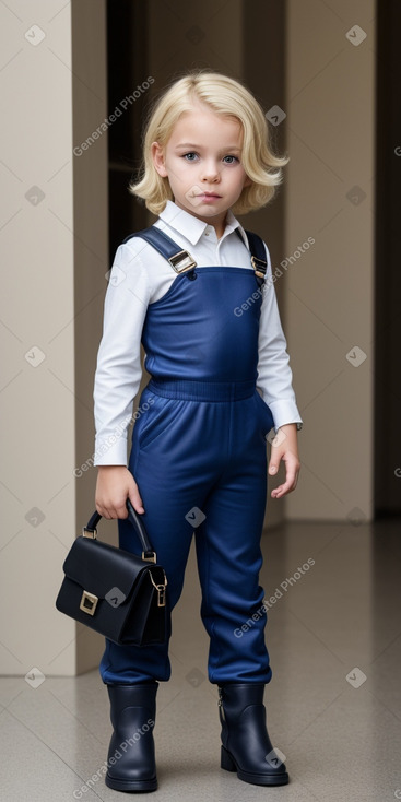 French child male with  blonde hair