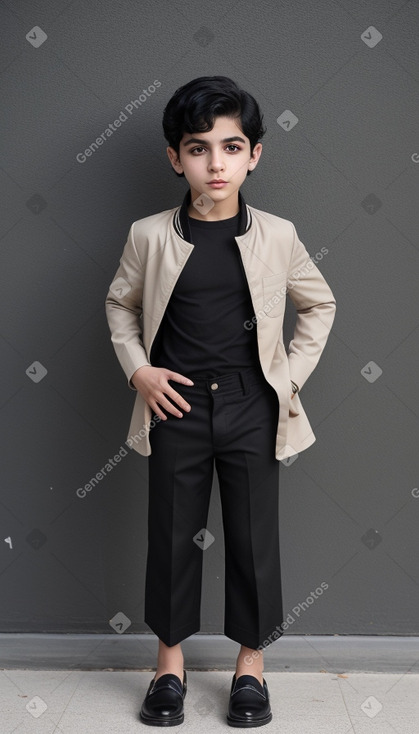 Iranian child boy with  black hair