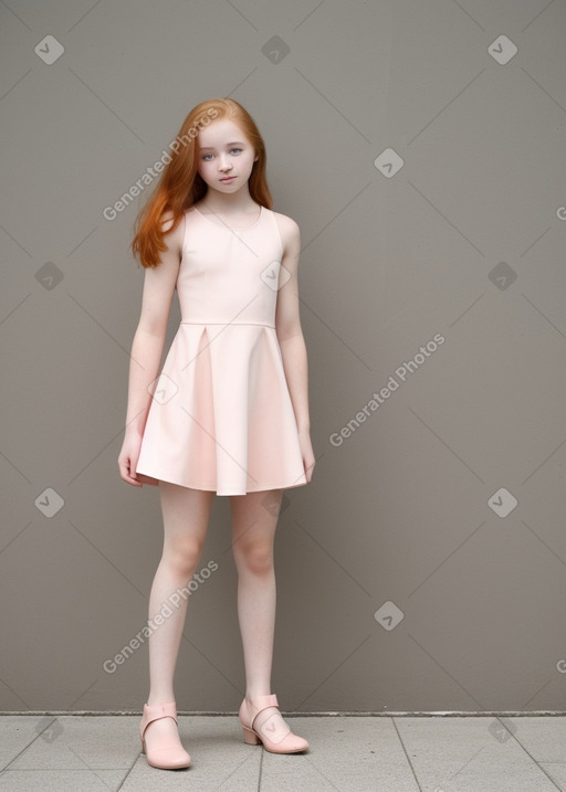 Teenager girl with  ginger hair