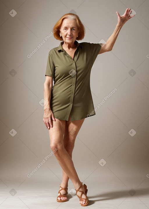 Elderly female with  ginger hair