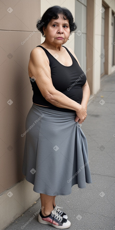 Panamanian elderly female with  black hair