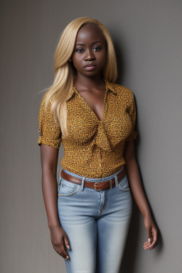 Ghanaian adult female with  blonde hair