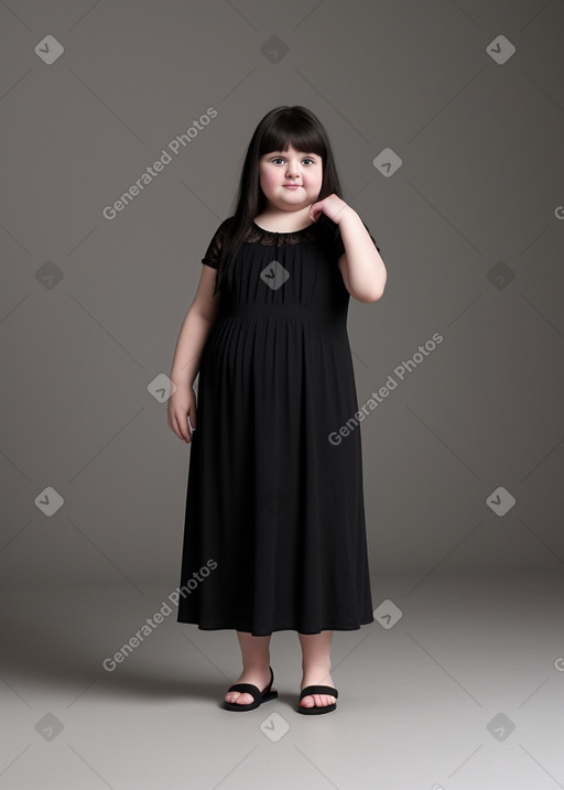 Czech infant girl with  black hair