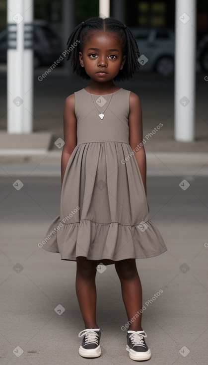 Child girl with  gray hair