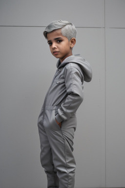 Bahraini child boy with  gray hair