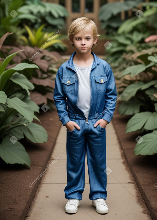 Child boy with  blonde hair