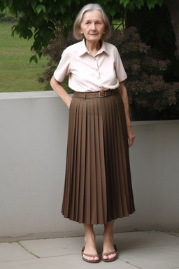 Czech elderly female with  brown hair