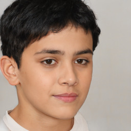 Neutral latino young-adult male with short  brown hair and brown eyes