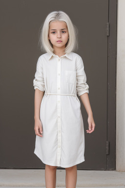 Tunisian child girl with  white hair