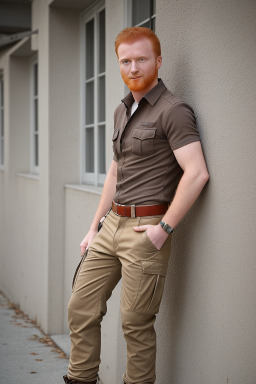 Albanian adult male with  ginger hair