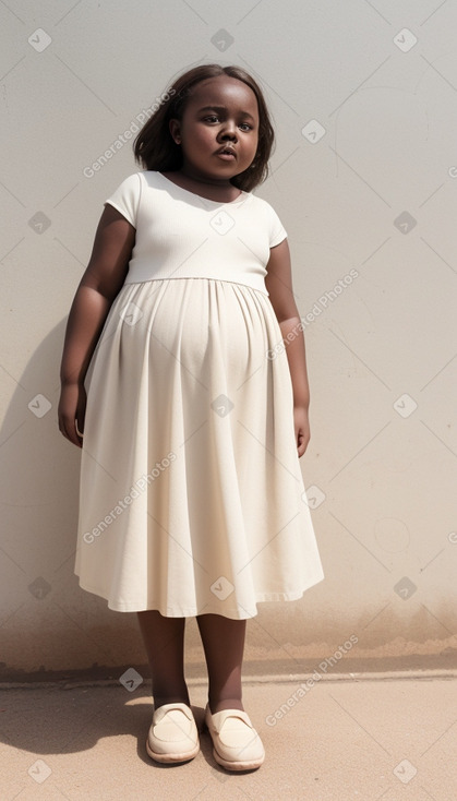 Sudanese child girl with  brown hair